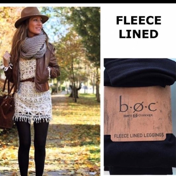2 Pairs Boc Fleece Leggings Footless 
